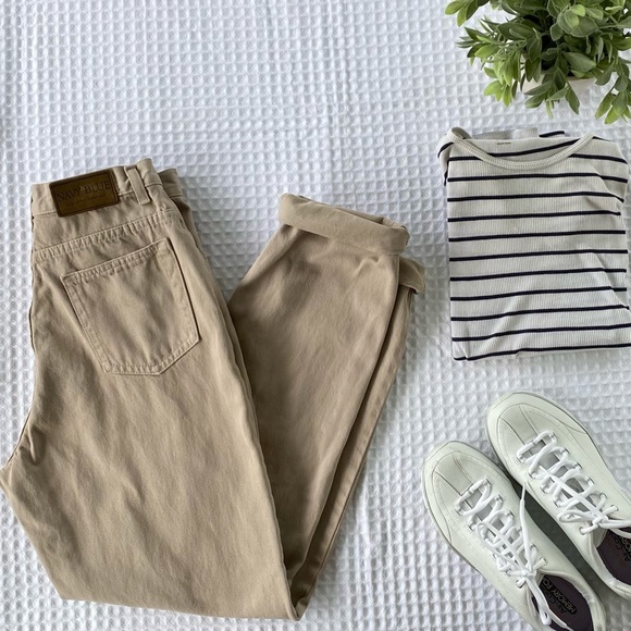 Vintage Denim - Vintage ‘90s Tan/Beige High-Waisted Mom Jeans